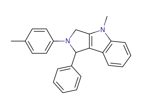 Molecular Structure of 61939-48-8 (Pyrrolo[3,4-b]indole,
1,2,3,4-tetrahydro-4-methyl-2-(4-methylphenyl)-1-phenyl-)