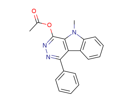 5H-Pyridazino[4,5-b]indol-4-ol, 5-methyl-1-phenyl-, acetate (ester)