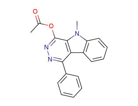 Molecular Structure of 61381-44-0 (5H-Pyridazino[4,5-b]indol-4-ol, 5-methyl-1-phenyl-, acetate (ester))