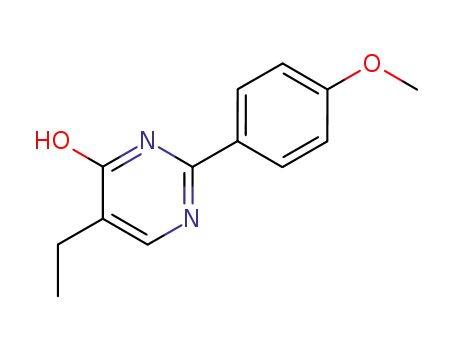 Molecular Structure of 61442-43-1 (4(1H)-Pyrimidinone, 5-ethyl-2-(4-methoxyphenyl)-)