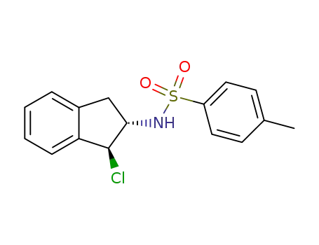 Molecular Structure of 17880-00-1 (Benzenesulfonamide,
N-[(1R,2R)-1-chloro-2,3-dihydro-1H-inden-2-yl]-4-methyl-, rel-)