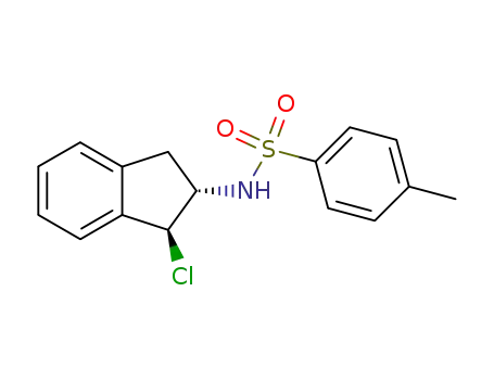 Benzenesulfonamide,
N-[(1R,2R)-1-chloro-2,3-dihydro-1H-inden-2-yl]-4-methyl-, rel-