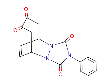 Molecular Structure of 62966-55-6 (5,10-Etheno-1H-[1,2,4]triazolo[1,2-a][1,2]diazocine-1,3,7,8(2H)-tetrone
, 5,6,9,10-tetrahydro-2-phenyl-)
