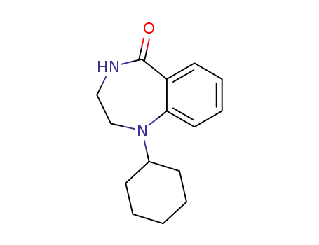 Molecular Structure of 62675-29-0 (5H-1,4-Benzodiazepin-5-one, 1-cyclohexyl-1,2,3,4-tetrahydro-)