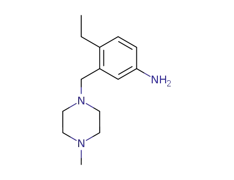 Molecular Structure of 63789-28-6 (Benzenamine, 4-ethyl-3-[(4-methyl-1-piperazinyl)methyl]-)