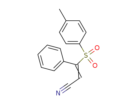 Molecular Structure of 62456-09-1 (2-Propenenitrile, 3-[(4-methylphenyl)sulfonyl]-3-phenyl-)