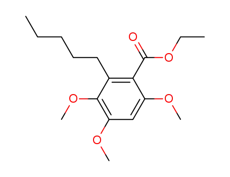 Benzoic acid, 3,4,6-trimethoxy-2-pentyl-, ethyl ester