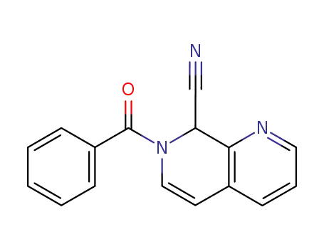 Molecular Structure of 61327-62-6 (1,7-Naphthyridine-8-carbonitrile, 7-benzoyl-7,8-dihydro-)