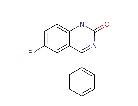 Molecular Structure of 64820-54-8 (2(1H)-Quinazolinone, 6-bromo-1-methyl-4-phenyl-)