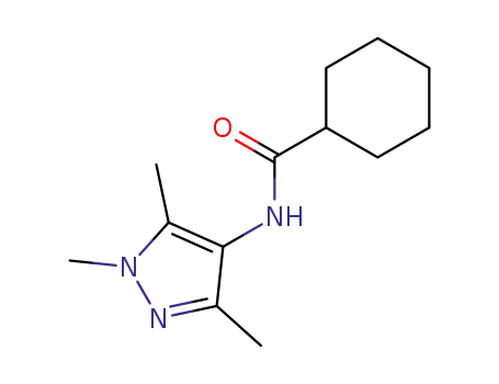 Molecular Structure of 62400-48-0 (Cyclohexanecarboxamide, N-(1,3,5-trimethyl-1H-pyrazol-4-yl)-)