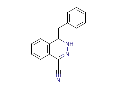 Molecular Structure of 63536-25-4 (1-Phthalazinecarbonitrile, 3,4-dihydro-4-(phenylmethyl)-)