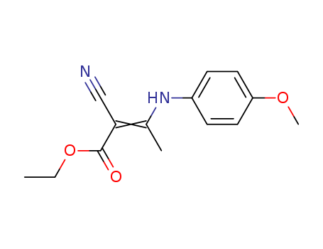2-Butenoic acid, 2-cyano-3-[(4-methoxyphenyl)amino]-, ethyl ester