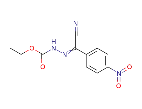 Molecular Structure of 61798-55-8 (Hydrazinecarboxylic acid, [cyano(4-nitrophenyl)methylene]-, ethyl ester)