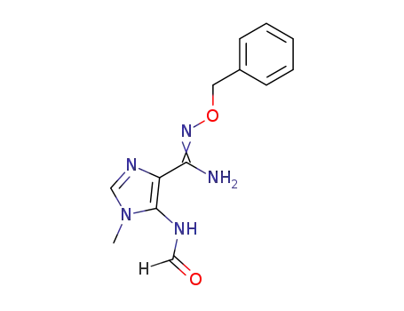 Molecular Structure of 58367-03-6 (Formamide,
N-[4-[amino[(phenylmethoxy)imino]methyl]-1-methyl-1H-imidazol-5-yl]-)