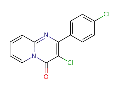 Molecular Structure of 59046-02-5 (4H-Pyrido[1,2-a]pyrimidin-4-one, 3-chloro-2-(4-chlorophenyl)-)