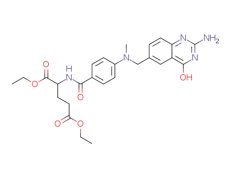 Molecular Structure of 58677-09-1 (diethyl N-(4-{[(2-amino-4-oxo-1,4-dihydroquinazolin-6-yl)methyl](methyl)amino}benzoyl)glutamate)