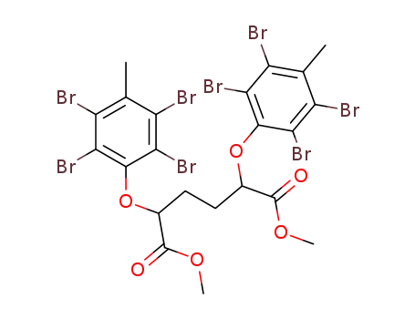 racem.-2,5-Bis-(2,3,5,6-tetrabrom-4-methylphenoxy)-adipinsaeure-dimethylester