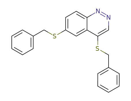 Molecular Structure of 6957-43-3 (4,6-Bis(benzylthio)cinnoline)