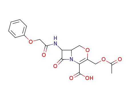 4-Oxa-1-azabicyclo[4.2.0]oct-2-ene-2-carboxylic acid,
3-[(acetyloxy)methyl]-8-oxo-7-[(phenoxyacetyl)amino]-