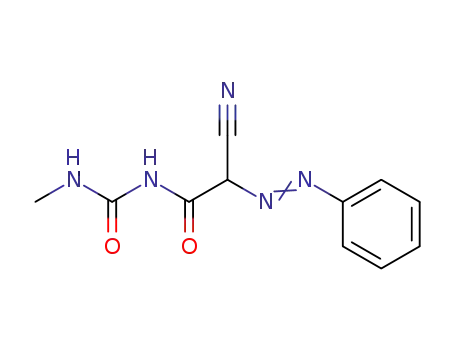 Molecular Structure of 61081-66-1 (Acetamide, 2-cyano-N-[(methylamino)carbonyl]-2-(phenylazo)-)