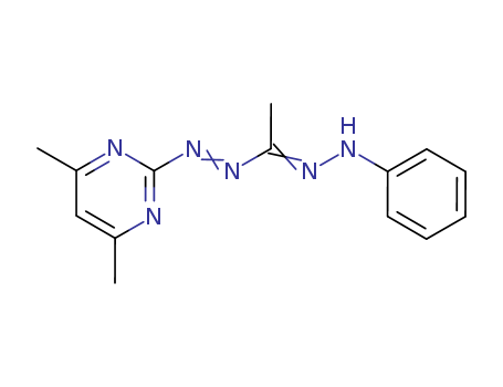 Pyrimidine, 4,6-dimethyl-2-[[1-(phenylhydrazono)ethyl]azo]-