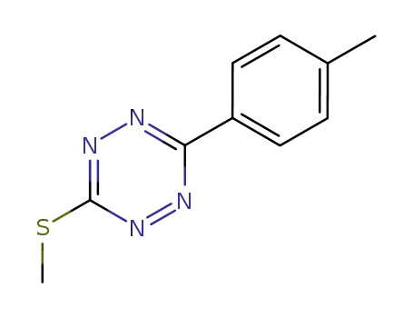 Molecular Structure of 72116-53-1 (1,2,4,5-Tetrazine, 3-(4-methylphenyl)-6-(methylthio)-)