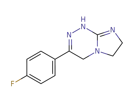 Molecular Structure of 27450-38-0 (Imidazo[2,1-c][1,2,4]triazine, 3-(4-fluorophenyl)-4,6,7,8-tetrahydro-)