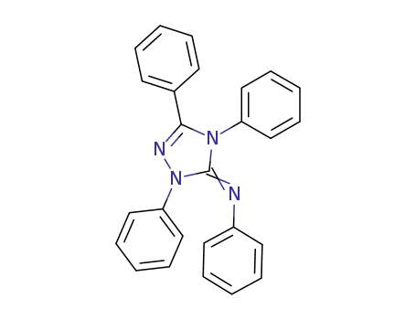 Molecular Structure of 2273-07-6 (Benzenamine,
N-(2,4-dihydro-2,4,5-triphenyl-3H-1,2,4-triazol-3-ylidene)-)