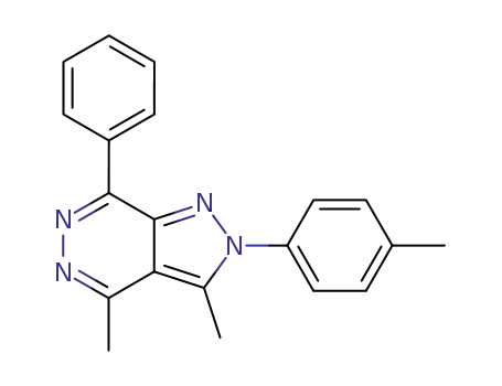Molecular Structure of 63515-08-2 (2H-Pyrazolo[3,4-d]pyridazine,
3,4-dimethyl-2-(4-methylphenyl)-7-phenyl-)