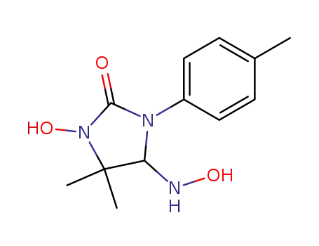 Molecular Structure of 61532-05-6 (2-Imidazolidinone,
3-hydroxy-5-(hydroxyamino)-4,4-dimethyl-1-(4-methylphenyl)-)