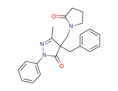 3H-Pyrazol-3-one,
2,4-dihydro-5-methyl-4-[(2-oxo-1-pyrrolidinyl)methyl]-2-phenyl-4-(phenyl
methyl)-