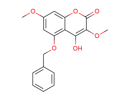 Molecular Structure of 62952-88-9 (2H-1-Benzopyran-2-one, 4-hydroxy-3,7-dimethoxy-5-(phenylmethoxy)-)