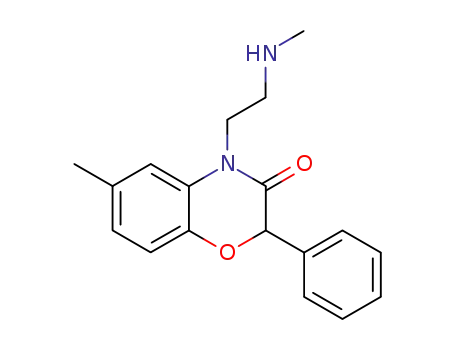 Molecular Structure of 65726-01-4 (2H-1,4-Benzoxazin-3(4H)-one,
6-methyl-4-[2-(methylamino)ethyl]-2-phenyl-)