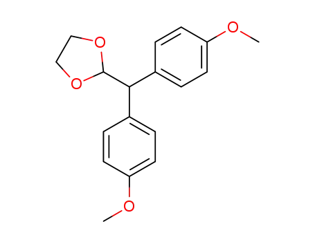 Molecular Structure of 5087-02-5 (1,3-Dioxolane, 2-[bis(4-methoxyphenyl)methyl]-)