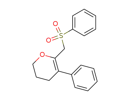 Molecular Structure of 61171-87-7 (2H-Pyran, 3,4-dihydro-5-phenyl-6-[(phenylsulfonyl)methyl]-)