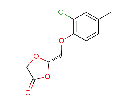 Molecular Structure of 65269-57-0 (1,3-Dioxolan-4-one, 2-[(2-chloro-4-methylphenoxy)methyl]-)