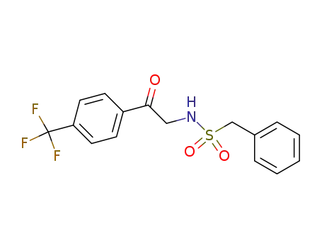 Molecular Structure of 874813-08-8 (Benzenemethanesulfonamide,
N-[2-oxo-2-[4-(trifluoromethyl)phenyl]ethyl]-)