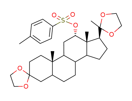 3,20-Dioxo-12α-tosyloxy-pregnan-bis-aethylenketal
