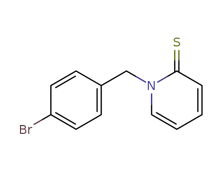 Molecular Structure of 61657-01-0 (2(1H)-Pyridinethione, 1-[(4-bromophenyl)methyl]-)