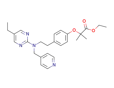 Propanoic acid,
2-[4-[2-[(5-ethyl-2-pyrimidinyl)(4-pyridinylmethyl)amino]ethyl]phenoxy]-2-
methyl-, ethyl ester