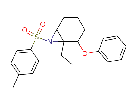 Molecular Structure of 61568-22-7 (7-Azabicyclo[4.1.0]heptane,
1-ethyl-7-[(4-methylphenyl)sulfonyl]-2-phenoxy-)