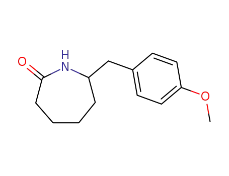 Molecular Structure of 62596-19-4 (2H-Azepin-2-one, hexahydro-7-[(4-methoxyphenyl)methyl]-)