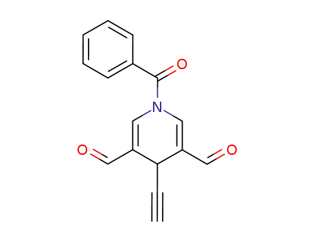 Molecular Structure of 62827-37-6 (3,5-Pyridinedicarboxaldehyde, 1-benzoyl-4-ethynyl-1,4-dihydro-)