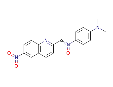 Molecular Structure of 63332-93-4 (1,4-Benzenediamine, N,N-dimethyl-N'-[(6-nitro-2-quinolinyl)methylene]-,
N'-oxide)