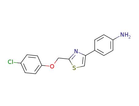 Molecular Structure of 62178-19-2 (Benzenamine, 4-[2-[(4-chlorophenoxy)methyl]-4-thiazolyl]-)