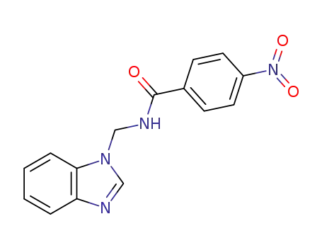 Molecular Structure of 18249-95-1 (Benzamide, N-(1H-benzimidazol-1-ylmethyl)-4-nitro-)
