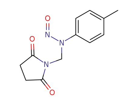 Molecular Structure of 63383-92-6 (2,5-Pyrrolidinedione, 1-[[(4-methylphenyl)nitrosoamino]methyl]-)