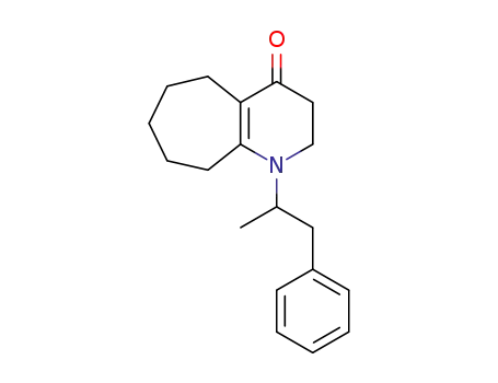 Molecular Structure of 61579-76-8 (4H-Cyclohepta[b]pyridin-4-one,
1,2,3,5,6,7,8,9-octahydro-1-(1-methyl-2-phenylethyl)-)