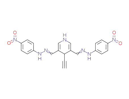 Molecular Structure of 62827-33-2 (3,5-Pyridinedicarboxaldehyde, 4-ethynyl-1,4-dihydro-,
bis[(4-nitrophenyl)hydrazone])