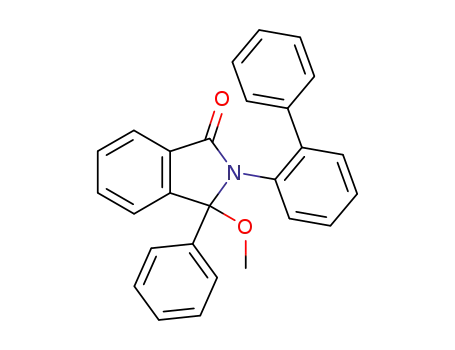 Molecular Structure of 63558-96-3 (2-(1,1'-Biphenyl-2-yl)-2,3-dihydro-3-methoxy-3-phenyl-1H-isoindol-1-one)